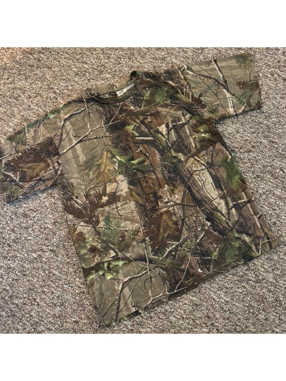 Men’s Ranger Camouflage Short Sleeve Pocket T-Shirt Realtree Camo Size XL
